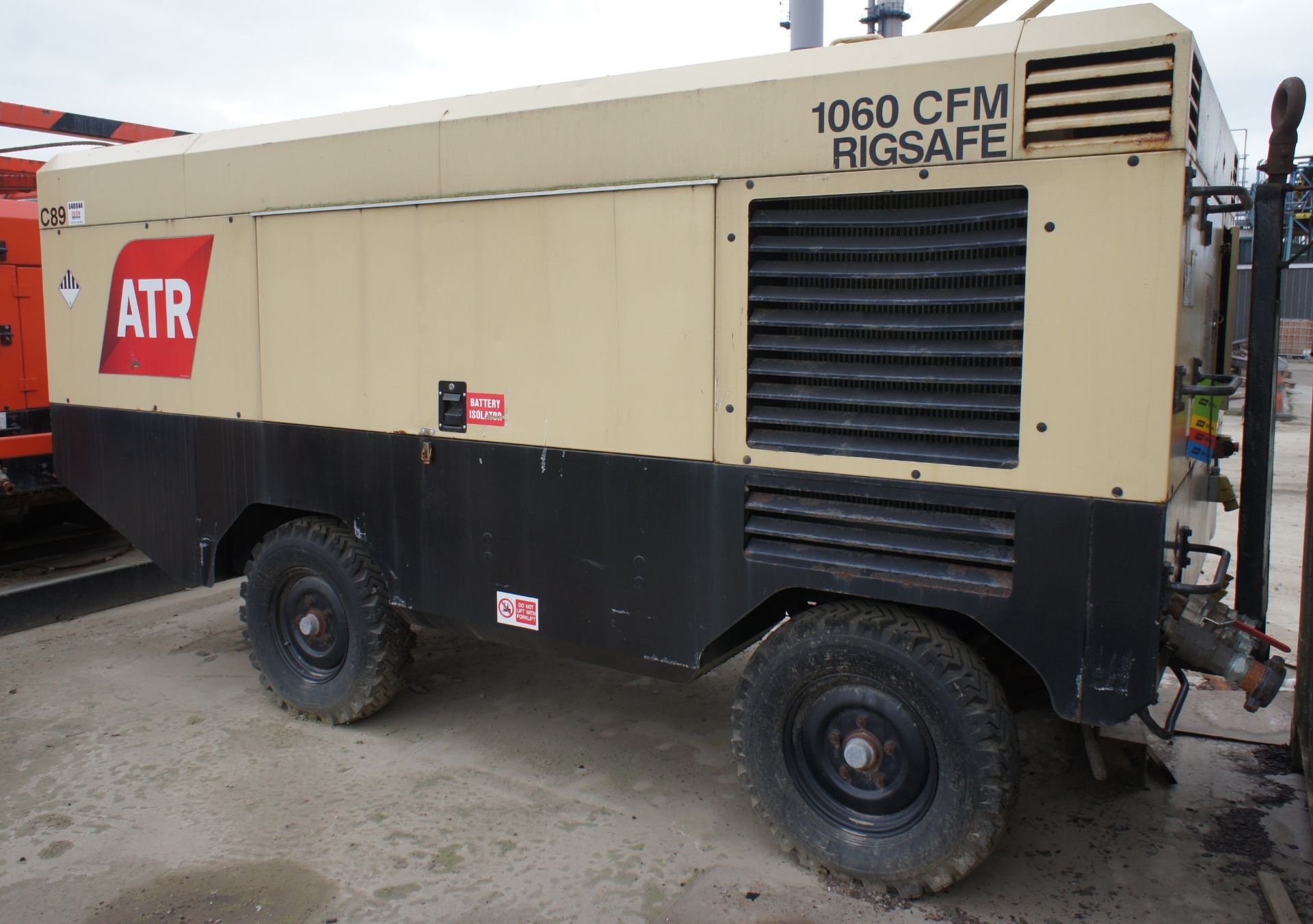 * Mobile Rigsafe 1060CFM diesel engine Air Compressor, Gross 8500kg. Please note this lot is located - Image 3 of 6