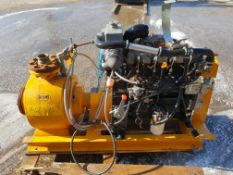 * Desmi Skid Mounted Water Pump Lomardini 4 cylinder Turbo Diesel Engine. Please note this lot is