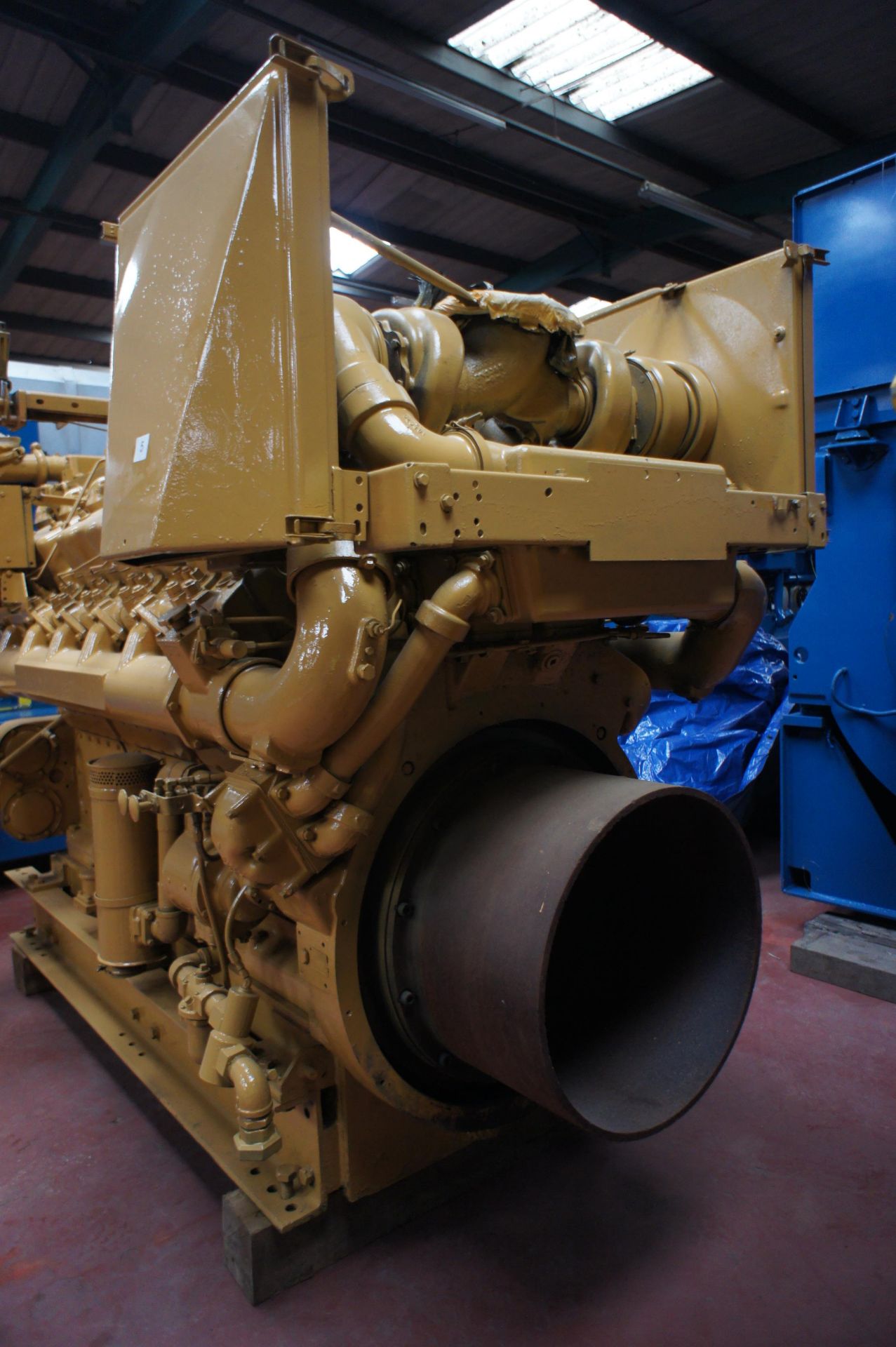 * Caterpillar D398 V12, 4-Stroke-Cycle Water cooled Diesel Engine with Radiator. Please note this - Image 3 of 9