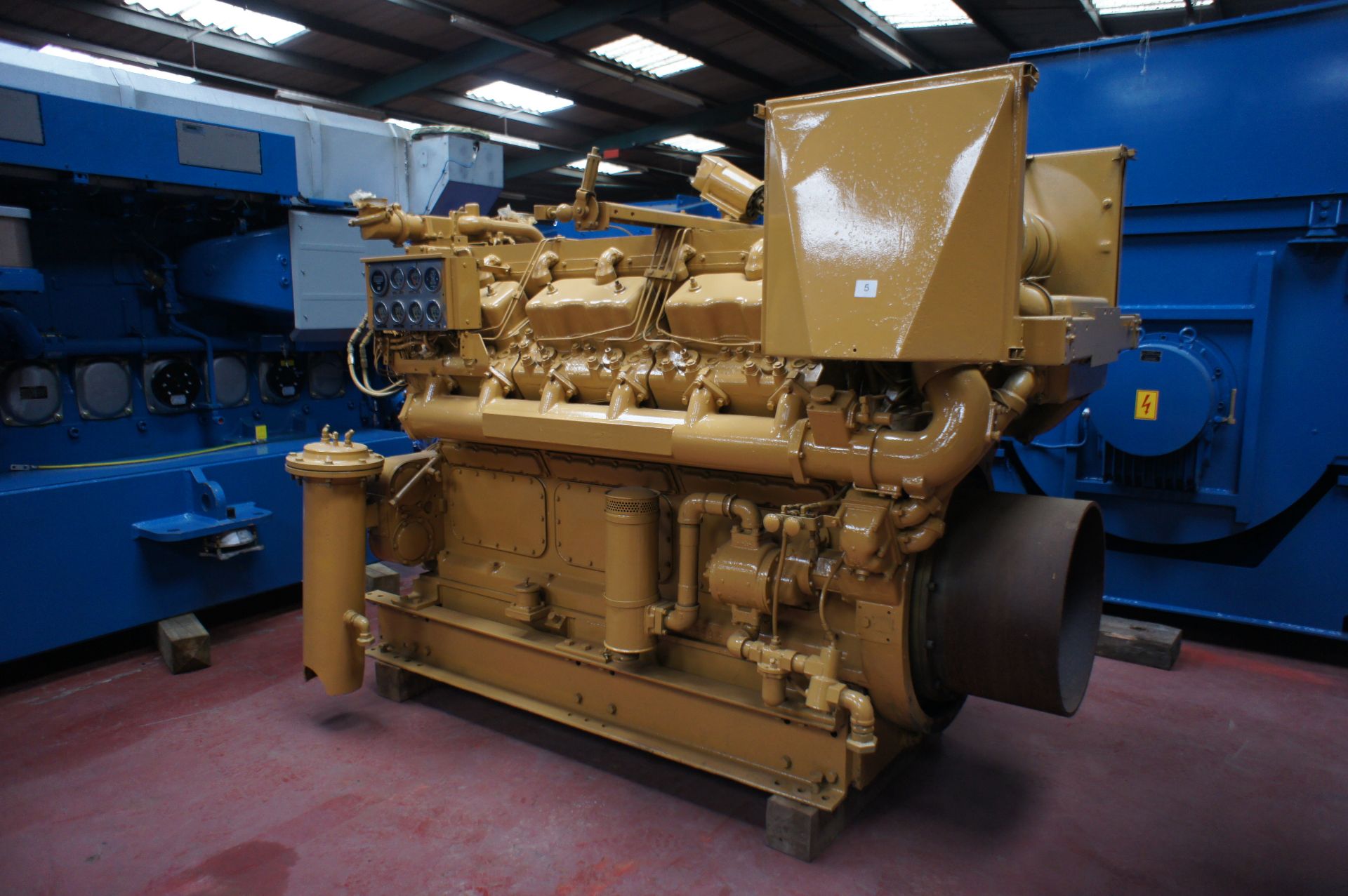 * Caterpillar D398 V12, 4-Stroke-Cycle Water cooled Diesel Engine with Radiator. Please note this - Image 2 of 9