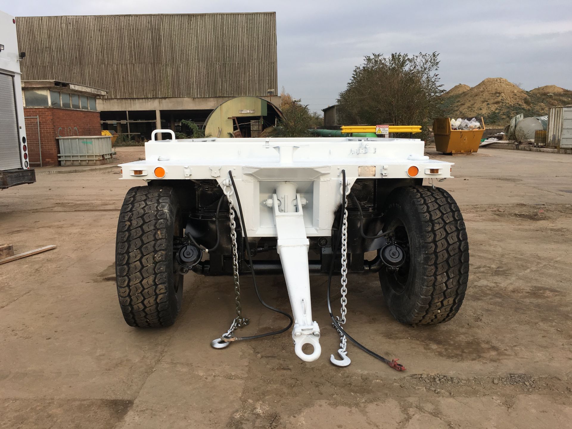 * 10 ton capacity drawbar trailer can be used on rough terrain, as new. Please note this lot is - Image 2 of 3