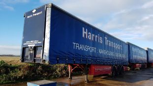 * M&G Triaxle Curtainside Trailer. An M&G Trailers Triaxle Curtainside Trailer, 13.5m. Chassis No: