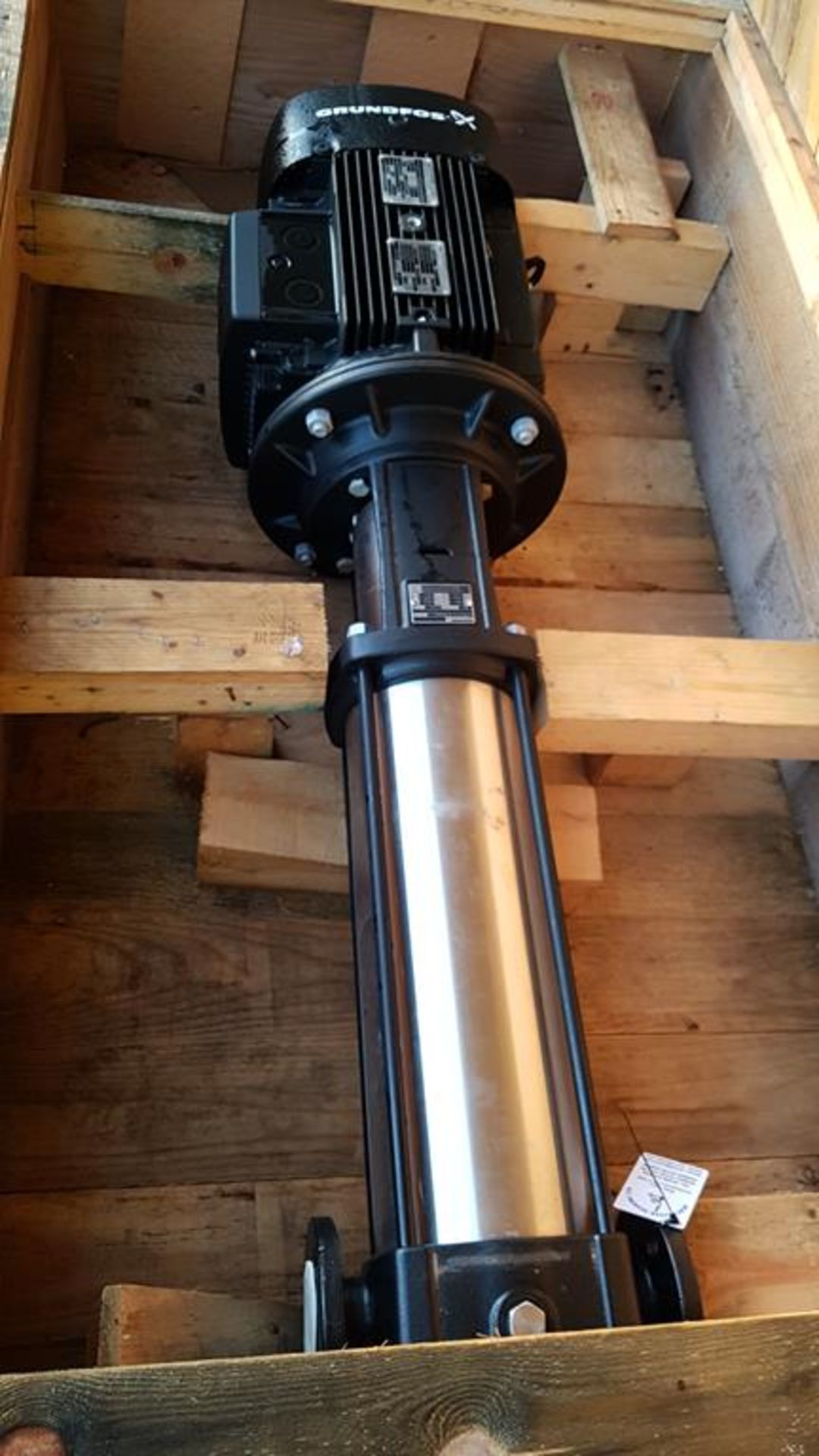 * Grundfoss 11kW Lift Pump in Case. A Grundfoss 11kW Lift Pump and Wooden Case