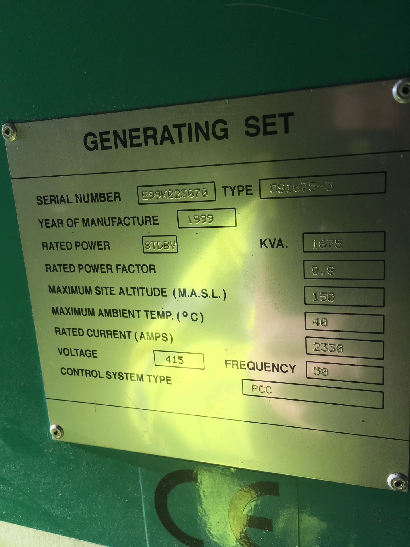 * Cummins 1675KVA Standby Diesel Generator - Image 6 of 8