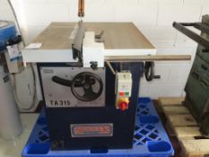 * Sedgwick TA315 Sawbench . Please note there is a £10 Plus VAT Lift Out Fee on this lot.