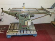 * A Wadkin 10'' AGS Slide Table Saw complete with DC Brake. Please note there is a £10 Plus VAT Lift