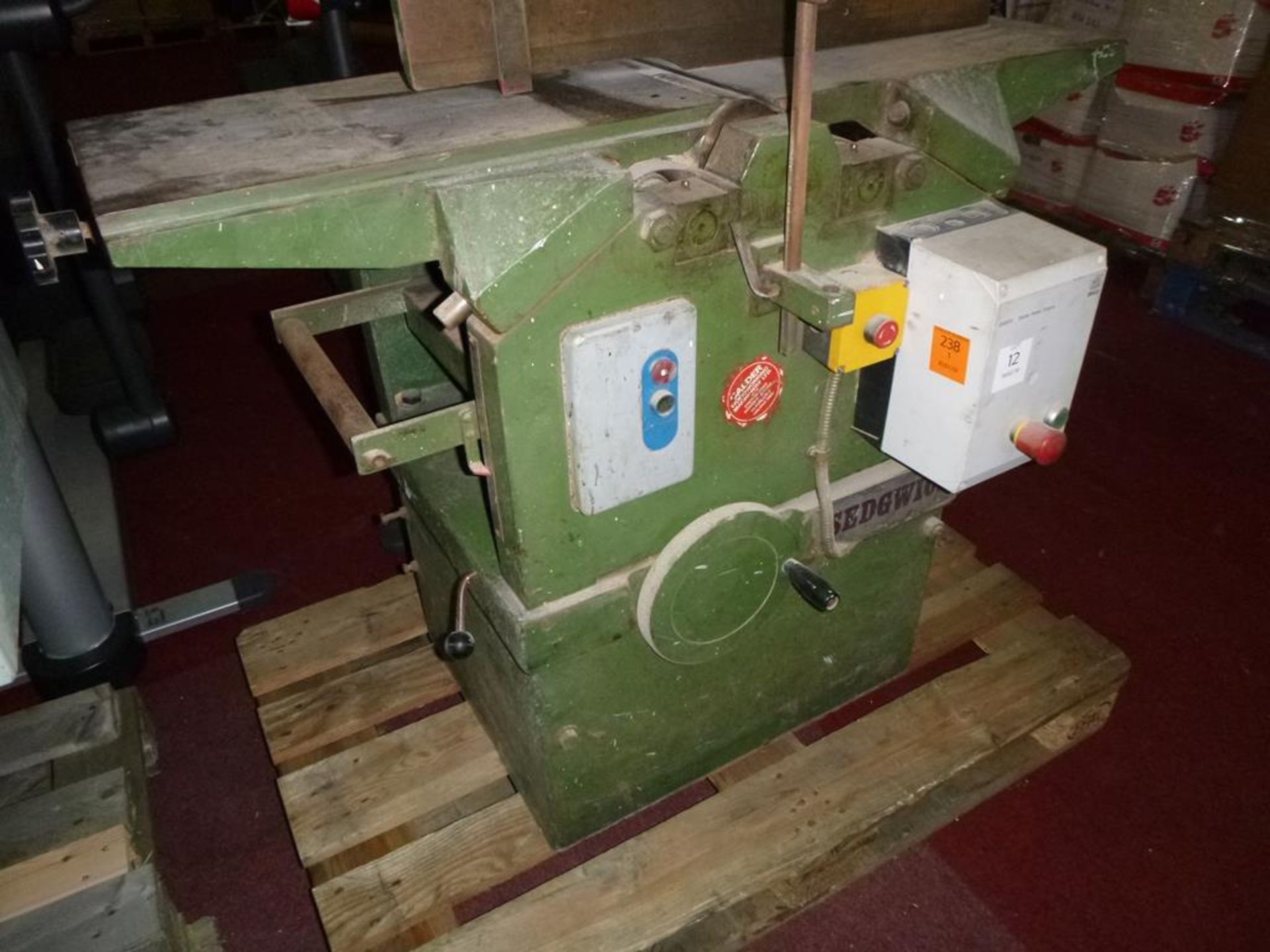 * A Sedgwick 12'' Planer-Thicknesser Complete with DC Brake. Please note there is a £10 Plus VAT - Image 5 of 5