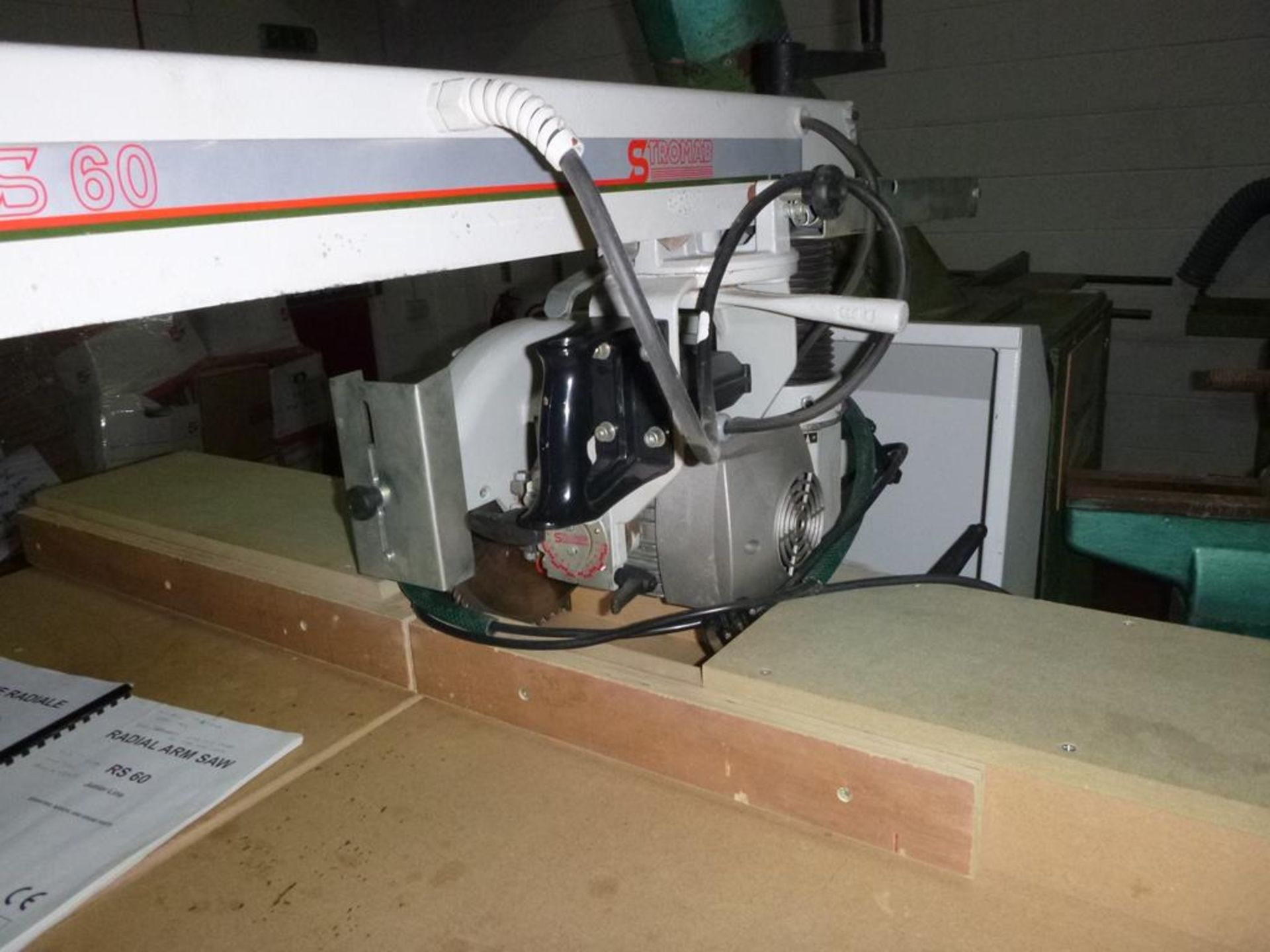 * A Stromab RS60 240V Radial Arm Saw S/N 231459 3PH YOM 2004. Please note there is a £10 Plus VAT - Image 5 of 5