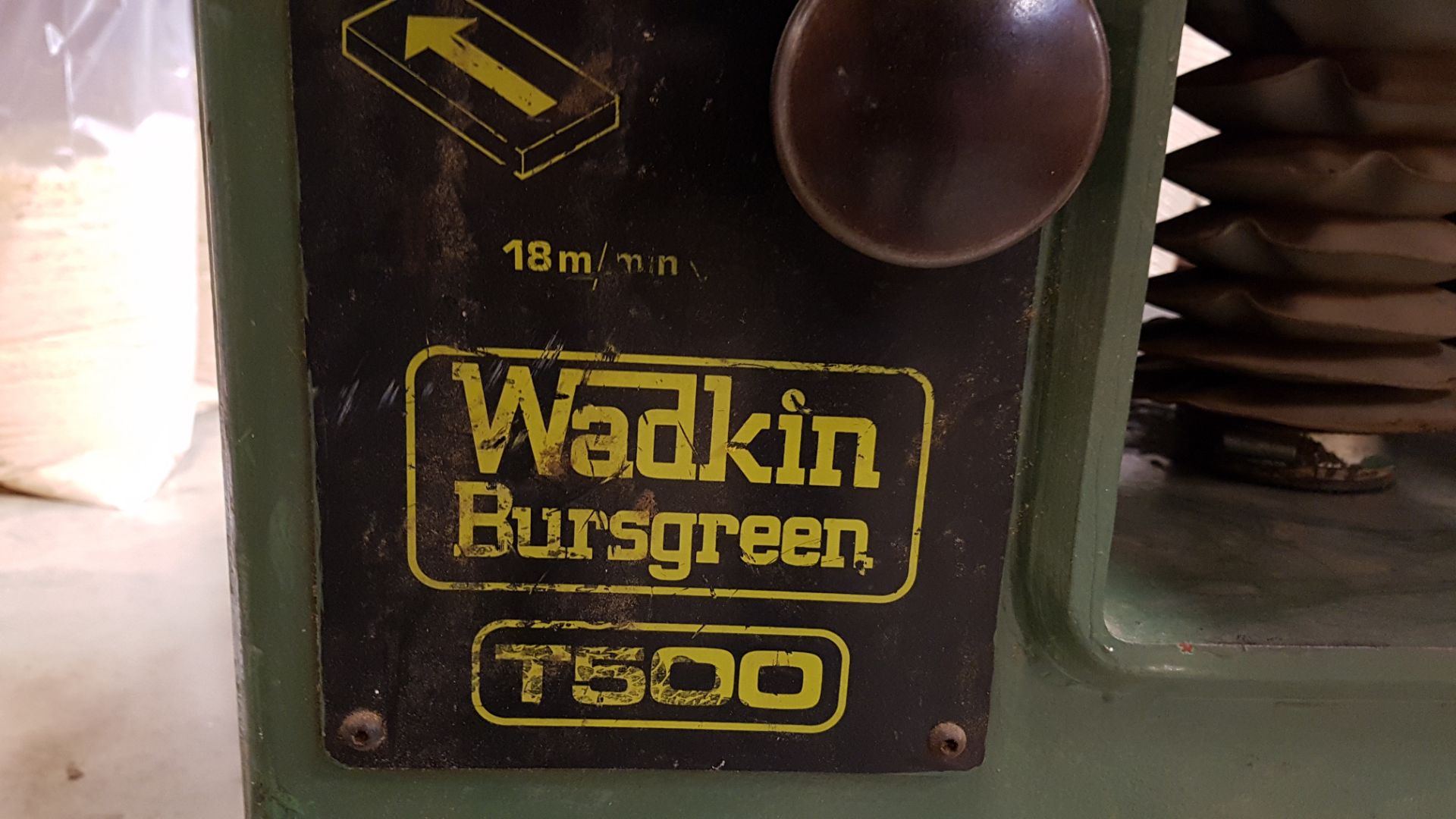 * Wadkin Bursgreen T500 Thicknesser A Wadkin Bursgreen Model T500 Thicknesser Machine No: T500 - Image 2 of 5