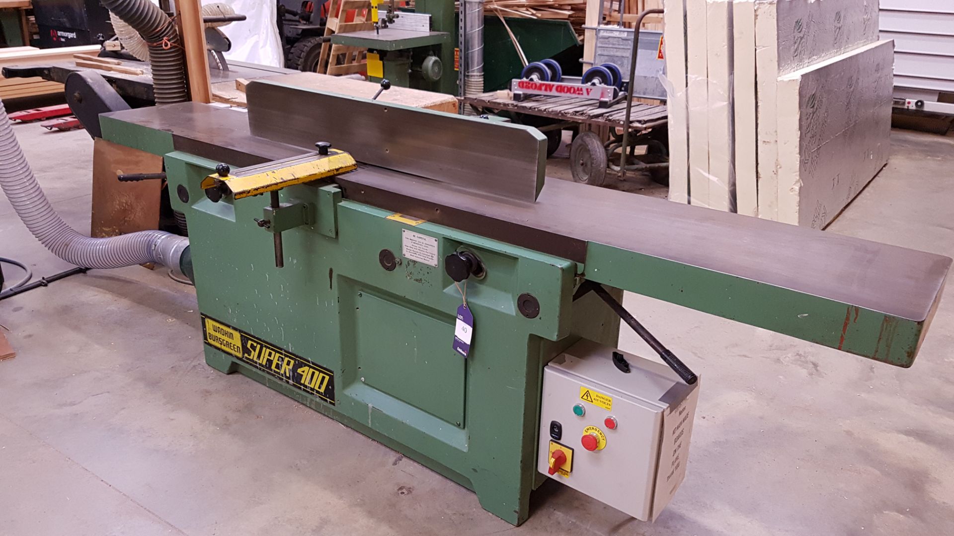 * Wadkin Bursgreen Super 400 Planer A Wadkin Bursgreen Super 400 Surface Planer Machine No:S400/ - Image 3 of 6