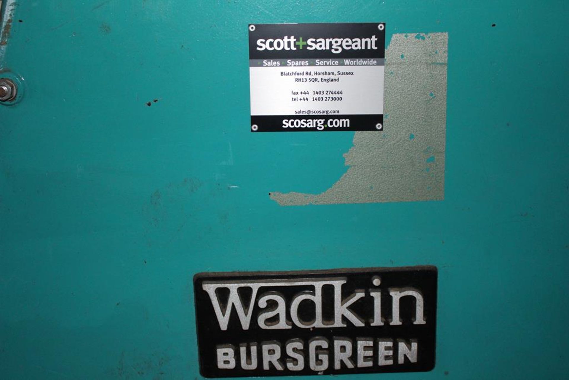 * Wadkin Bursgreen Planer/Thicknesser A Wadkin Bursgreen Type 24BAO Planer Thicknesser. Please note - Image 5 of 5