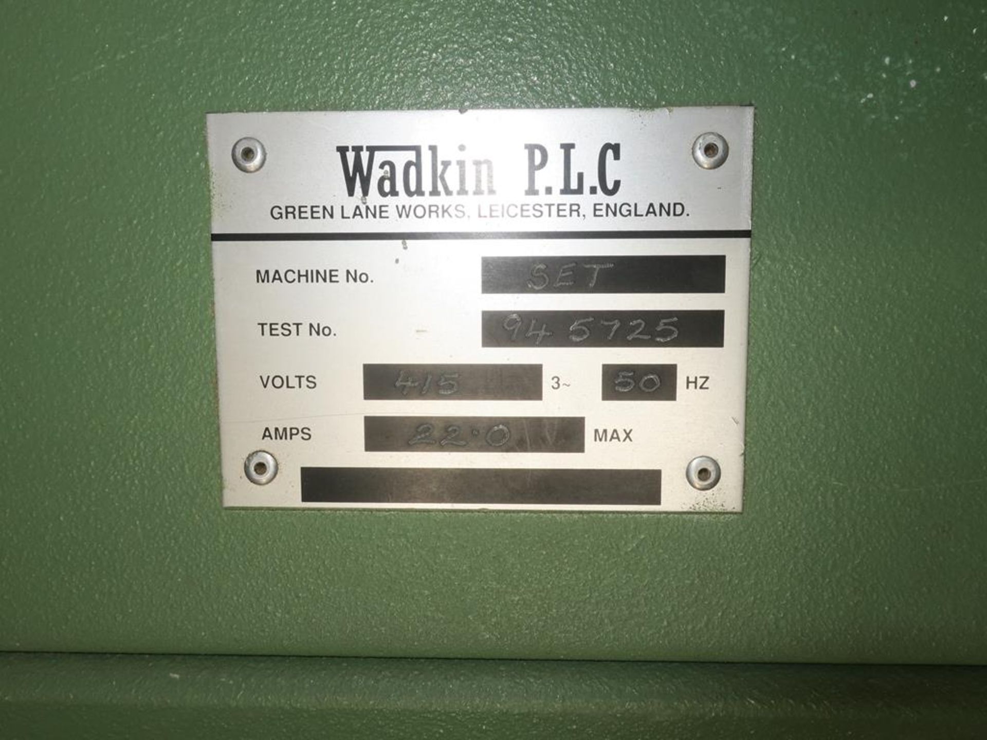 * A Wadkin Set Dial, A Size Single End Tenoner with Powered Head Movement, Variable Feed Speed - Image 4 of 4