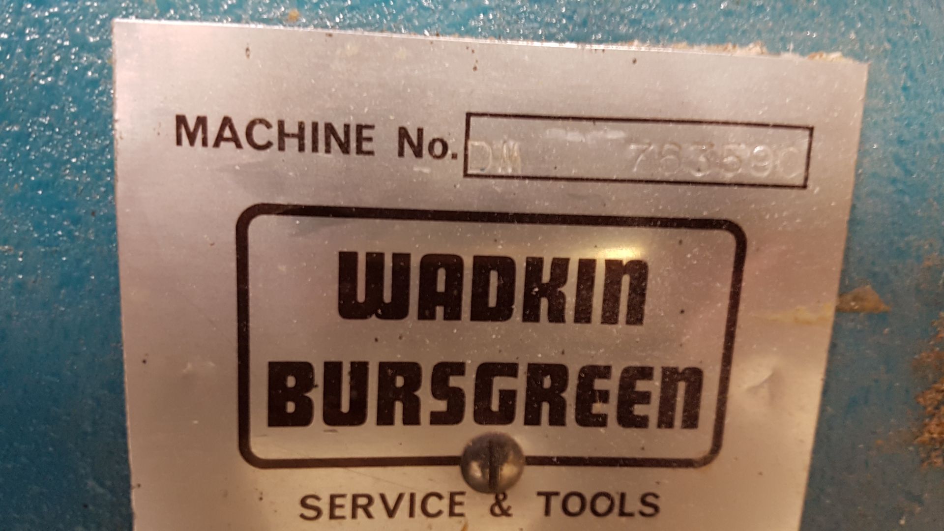 * Wadkin Bursgreen DM Chisel Morticer A Wadkin Bursgreen Type DM Vertical Chisel Morticer S/N - Image 6 of 7