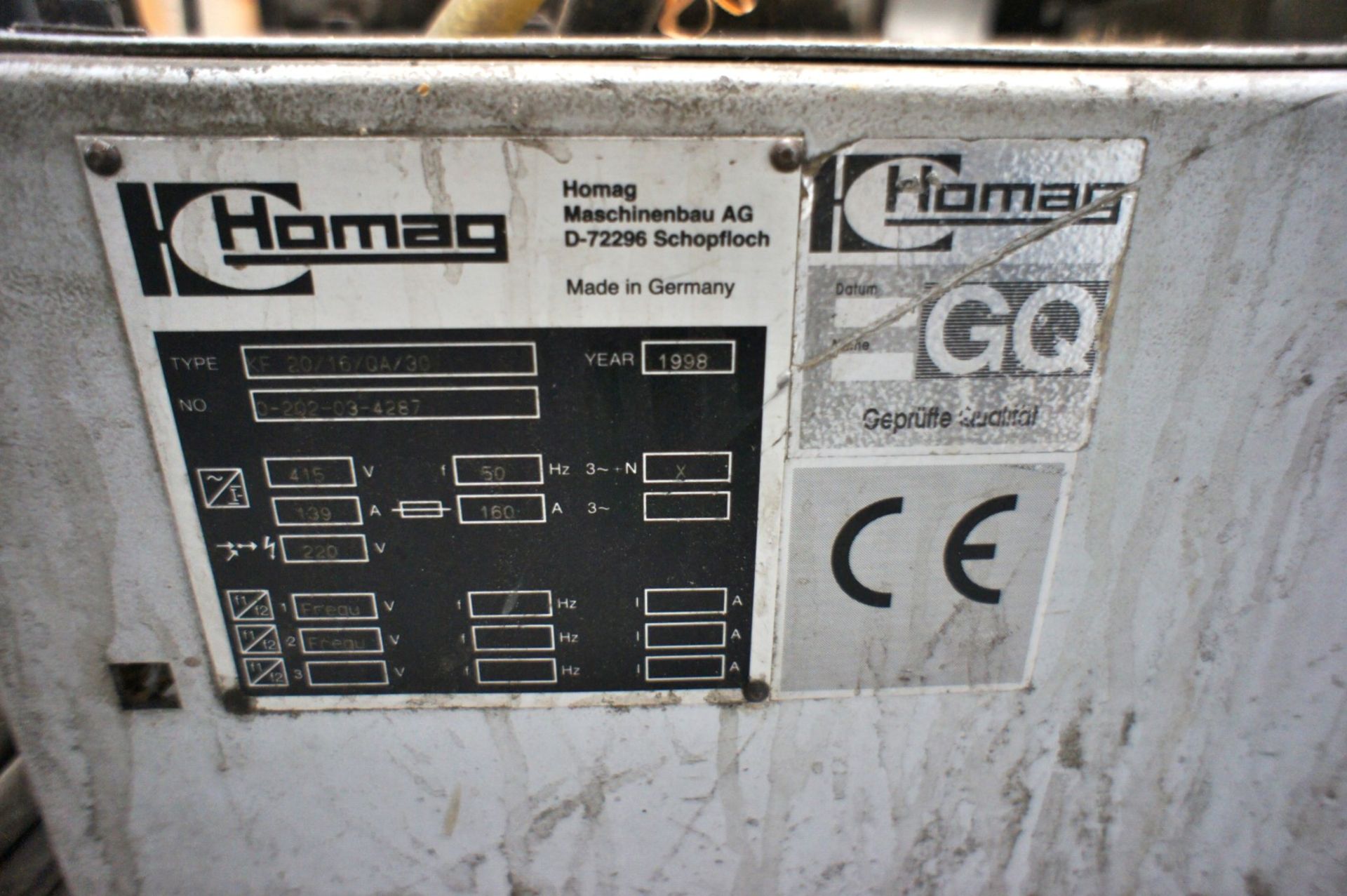 * Homag KF 20/16/QA/30 serial No 0-202-03-4287 Double Sided Edgebander YOM 1998. Please note there - Image 18 of 22