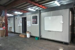 * 40ft Office/Welfare Container Unit with lockable door and windows. 2 separate rooms with sink