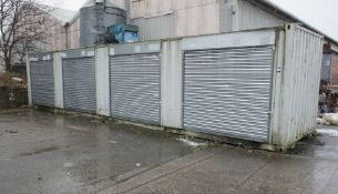 * 40 ft Storage Container Unit with 4 side opening roller shutters (single compartment). Please note