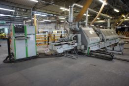 * Ferwood Biess Edge Stream SBZ 10.5 x 5 serial No 40140 Double Sided Edgebander YOM 2005. Please