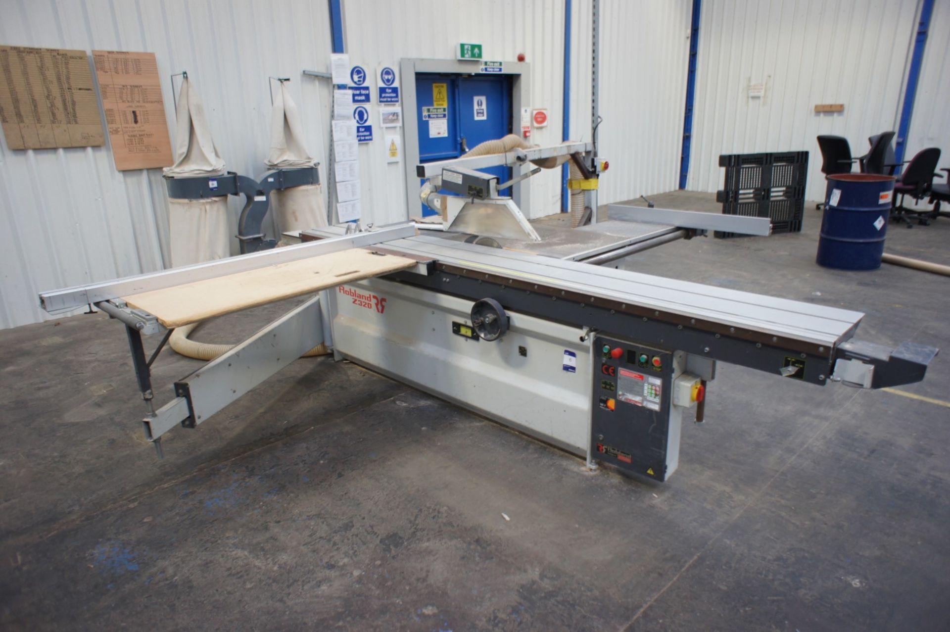 * Robland Z320 Wood Panel Saw with SIP Ltd 3PH double bag dust collector (dust bag 240V). Please - Image 2 of 10