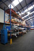 * 8 Bays Stow Pallet Racking comprising 8 upright end sections approx 5000mm high and 48 x 3700mm