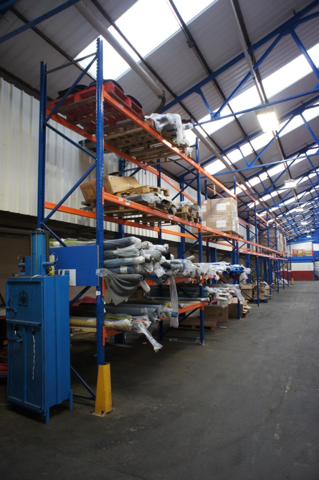 * 8 Bays Stow Pallet Racking comprising 8 upright end sections approx 5000mm high and 48 x 3700mm