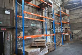 * 2 Bays H Slow 12 Pallet Racking comprising 4 x 5000mm uprigts, 12 x 3300mm cross beams and racking