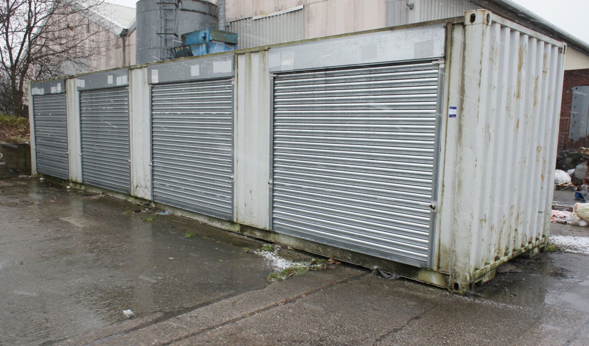 * 40 ft Storage Container Unit with 4 side opening roller shutters (single compartment). Please note - Image 2 of 5