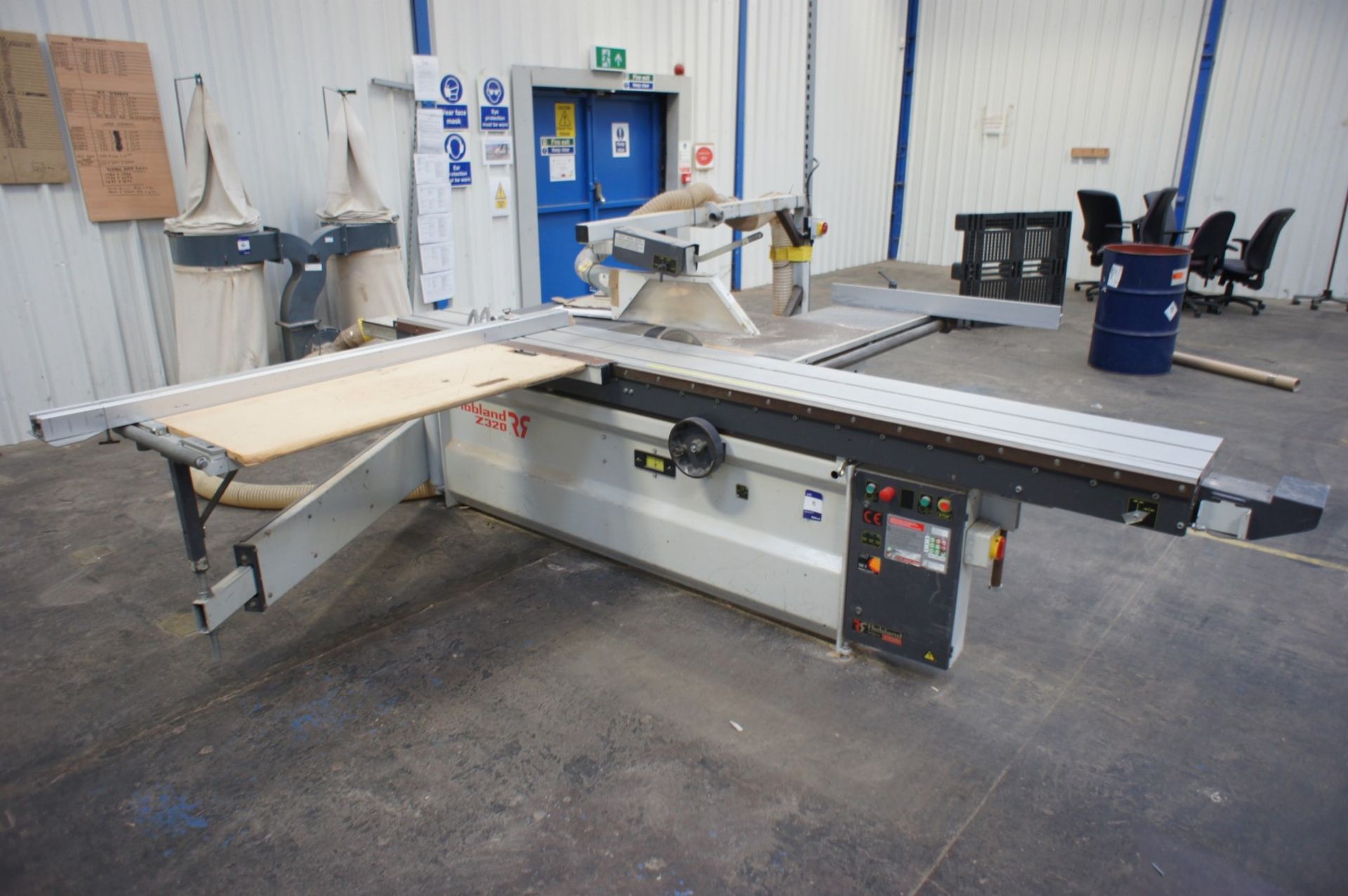 * Robland Z320 Wood Panel Saw with SIP Ltd 3PH double bag dust collector (dust bag 240V). Please - Image 3 of 10