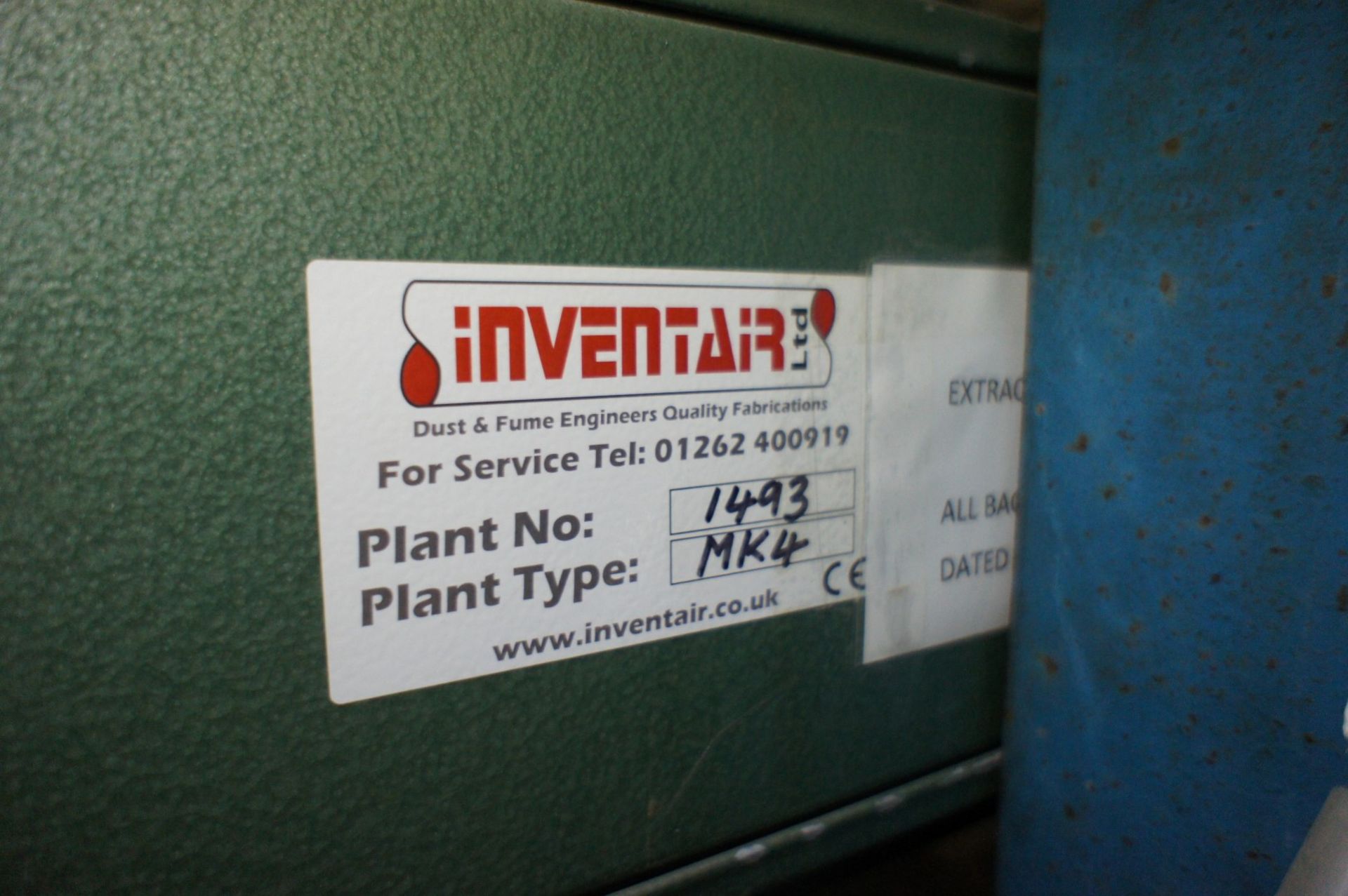 * Inventar Ltd Mk4 Four bag dust extractor. 3phase. Located at site 3 - Image 3 of 4