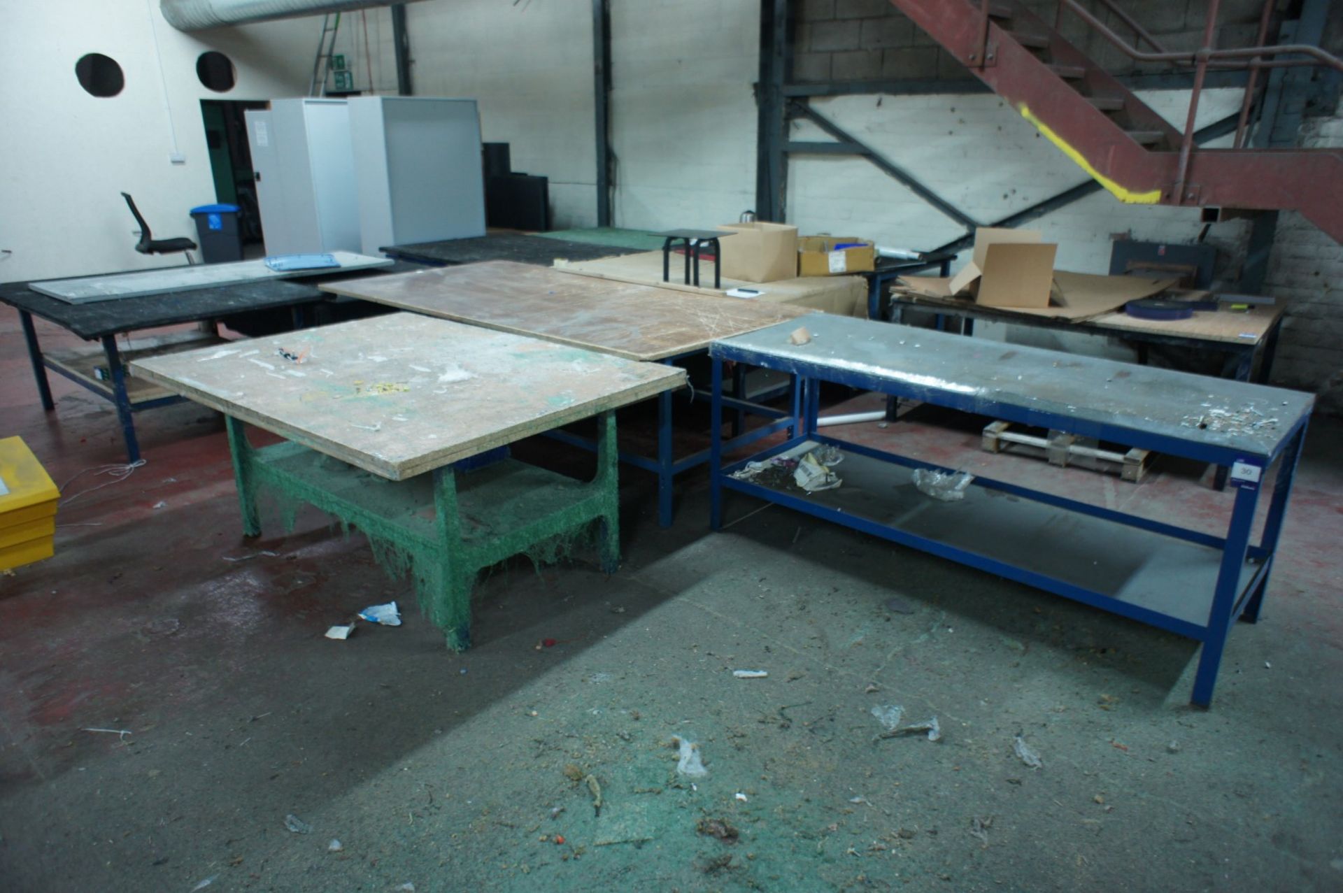 * 10 Various Fabricated Work Benches. Please note there is a £25 plus VAT Lift Out Fee on this - Image 4 of 4