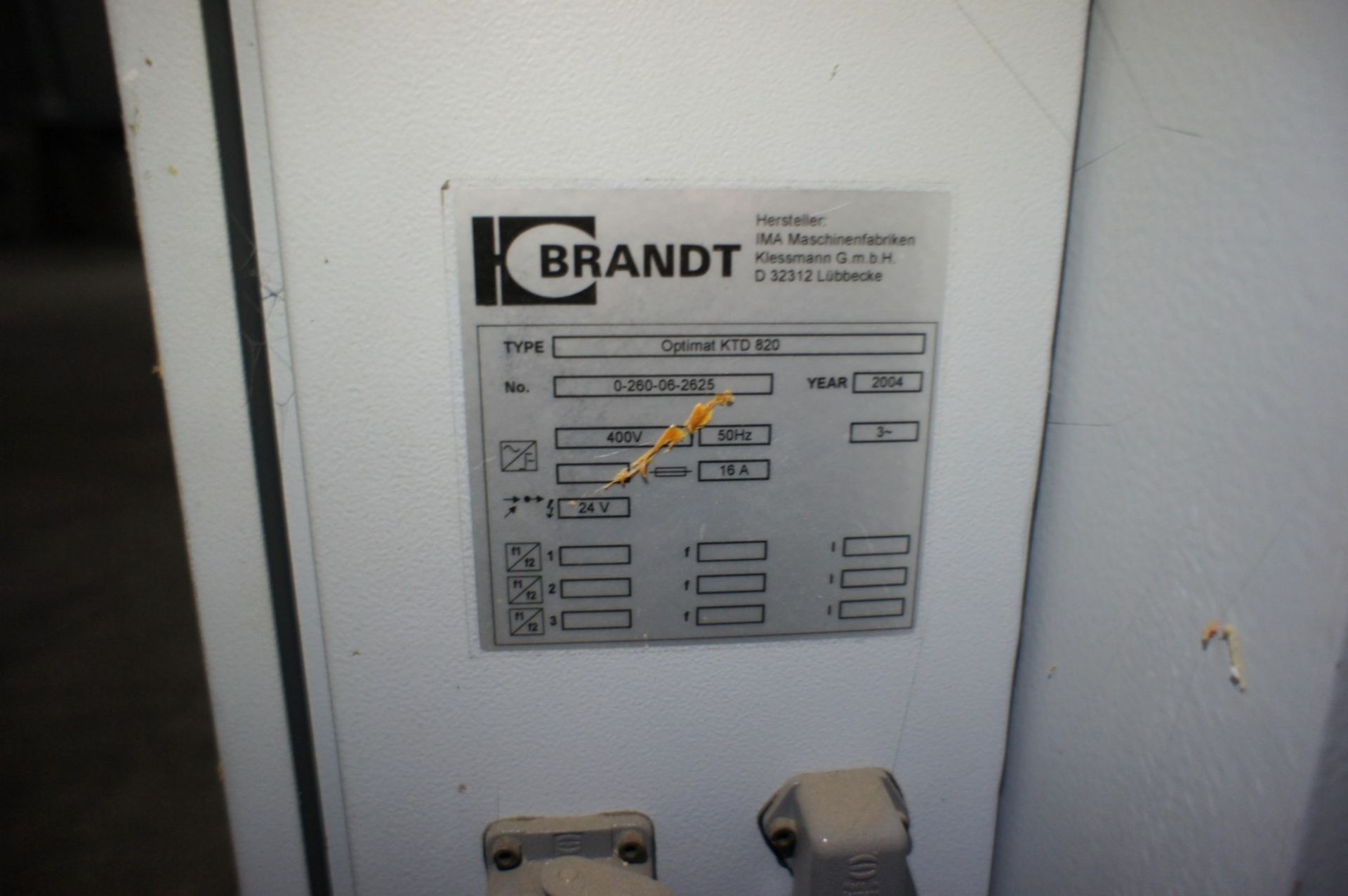 * Brandt Optimat KTD 820 serial No 0-260-06-2625 Profile Edging Machine YOM 2004. Please note - Image 9 of 9