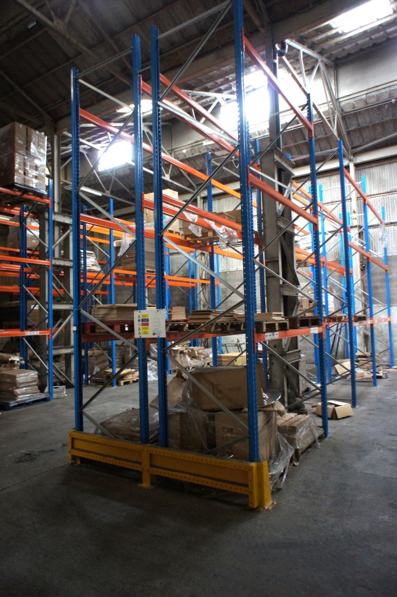 * 6 Bays H Slow 12 Pallet Racking comprising 9 x 5000mm uprights, 24 x 3300mm cross beams and 12 x