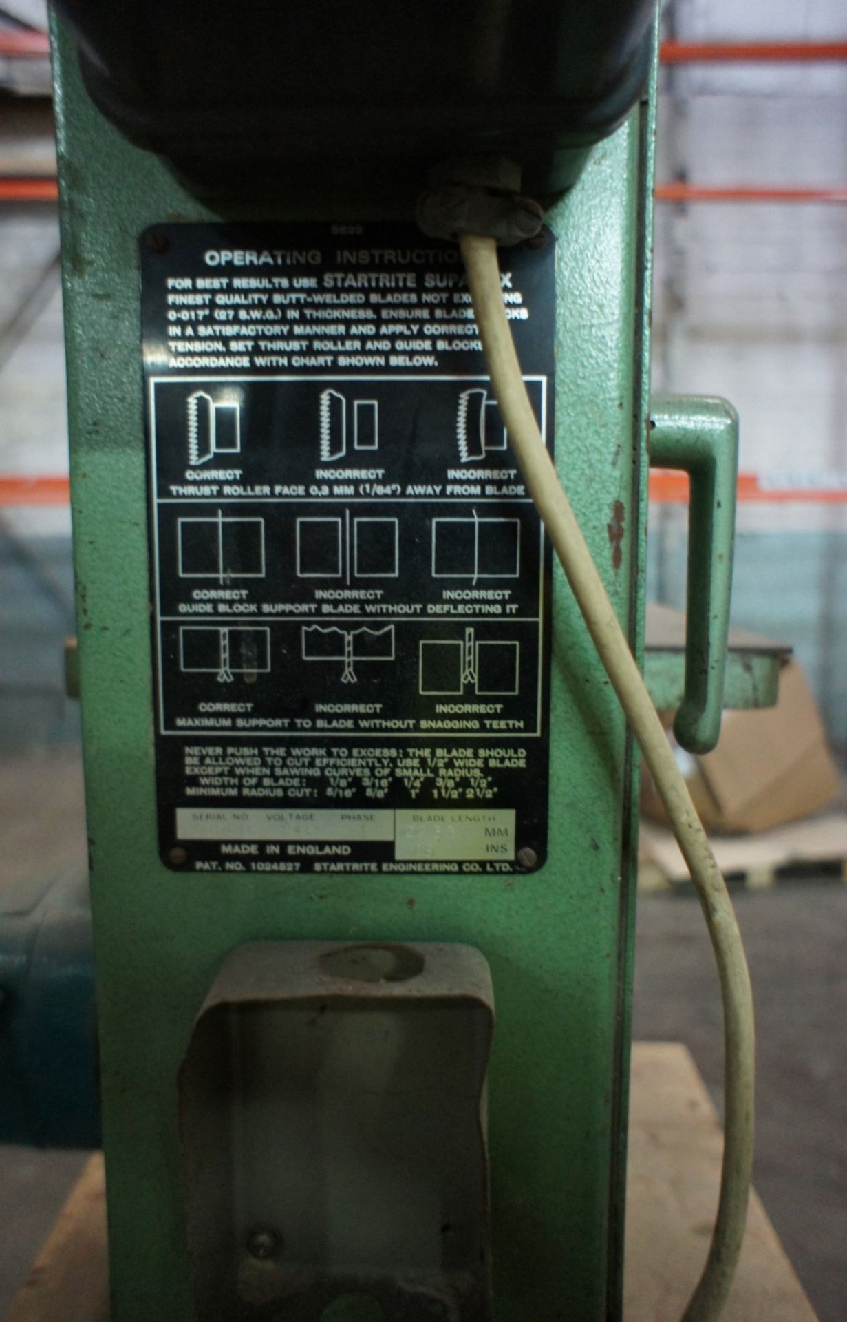 * Startrite 3622 Wood Band Saw 240V. Located at site 2 - Image 3 of 4