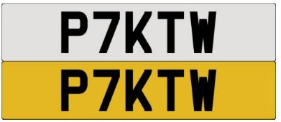 Registration Number P7 KTW. A Transfer Fee of £80 is payable on top of a winning auction bid by