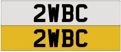 Registration Number 2WBC.A Transfer Fee of £80 is payable on top of a winning auction bid by the new