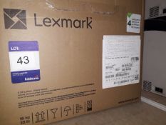 Lexmark model MS317DN monochrome laser printer, boxed new, serial number 45147PLM47NCZ