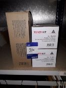 2x Kyocera TK350 toner cartridges and 1x Kyocera TK560 cartridge