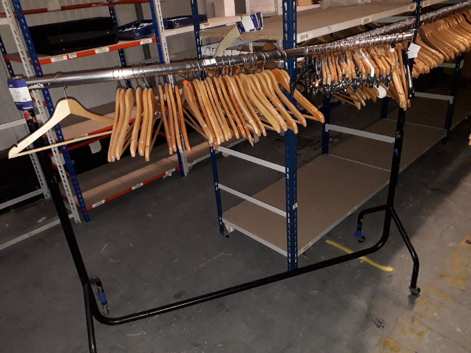 6 clothing rails including hangers (clothing not included) - Image 2 of 2