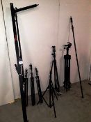 Selection Photography Tripods 5 x Calumet, 1 x Large Manfrotto, 1 x Calument Stand