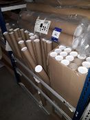 Contents of racking comprising poster tubes (to lower shelf)