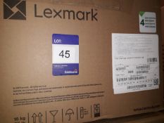 Lexmark model MS317DN monochrome laser printer, boxed new, serial number 45147PLM47NTL