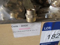 100 30920 Endfeed Brass 15mm x 1/2 MI Adaptor"