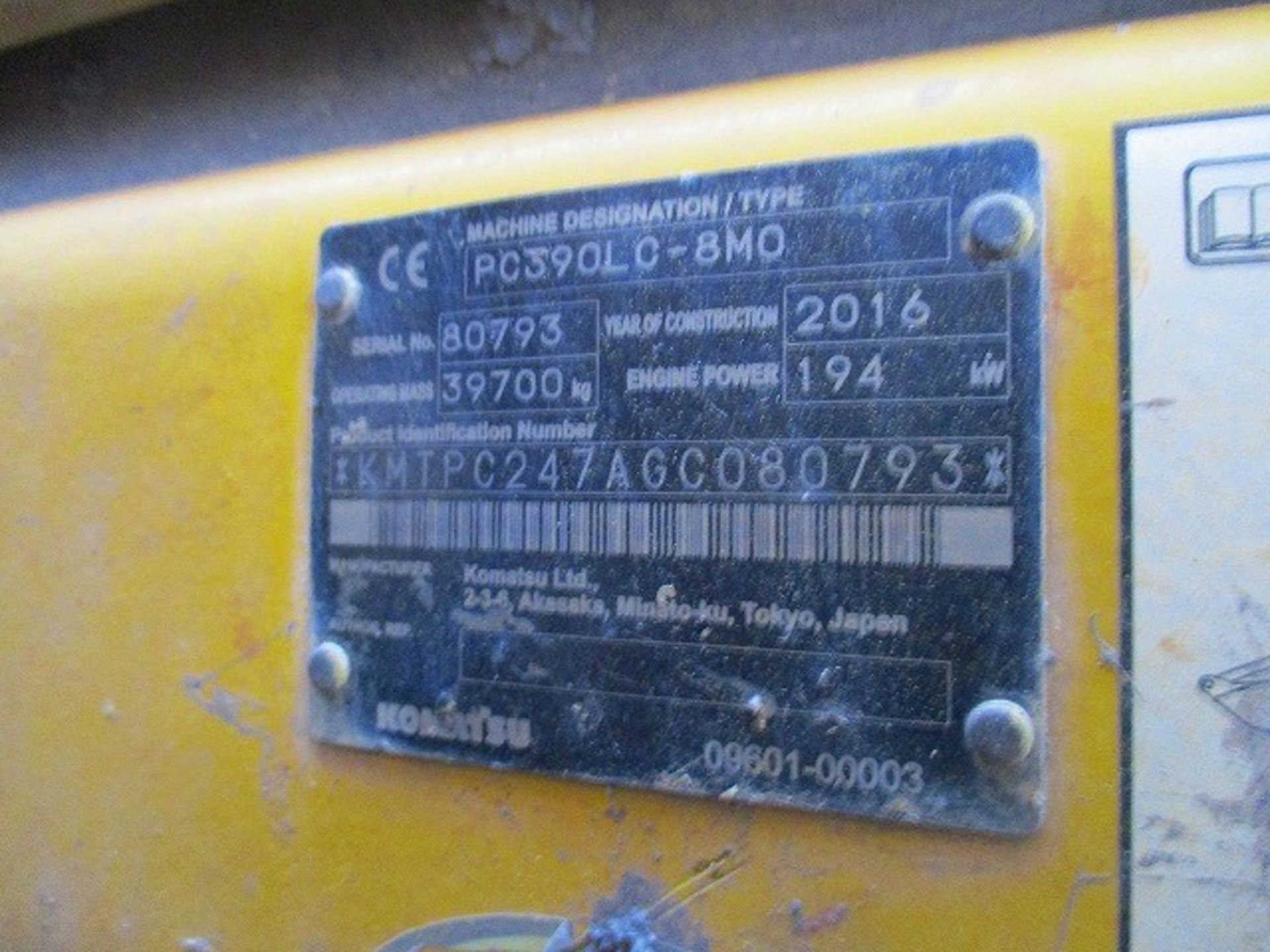 Komatsu PC390LC-8MO Tracked Excavator - Image 3 of 21