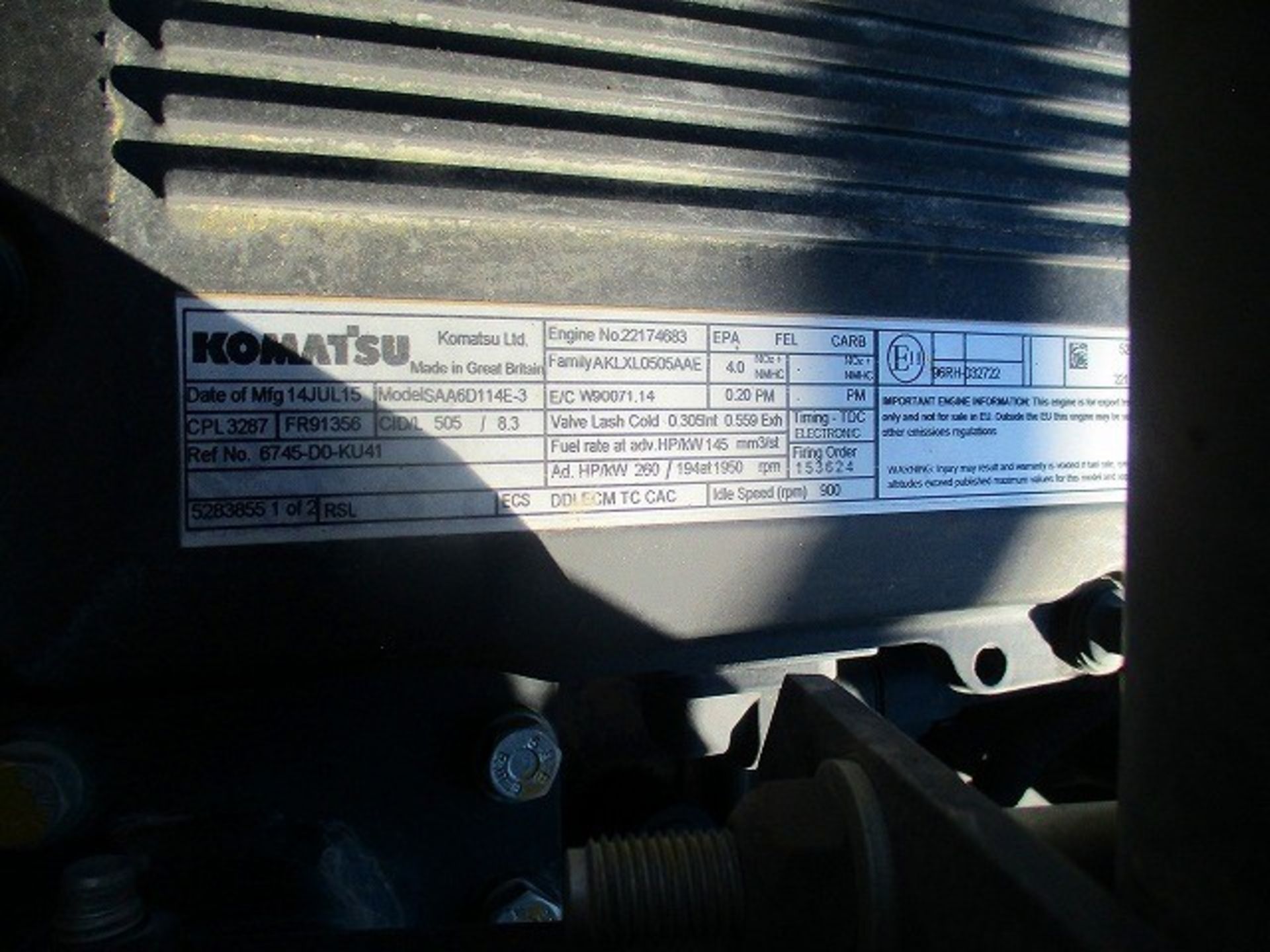Komatsu PC350LC-8 Tracked Excavator - Image 6 of 22