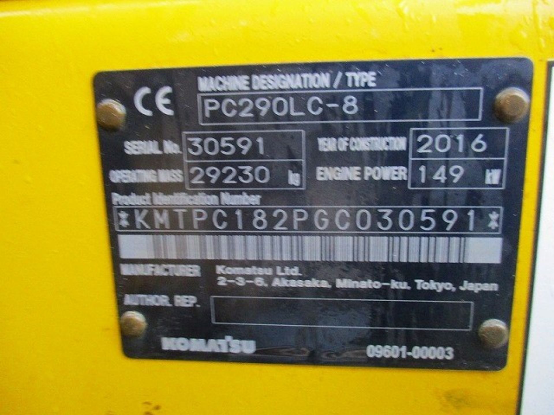 Komatsu PC290LC-8 Tracked Excavator - Image 9 of 50