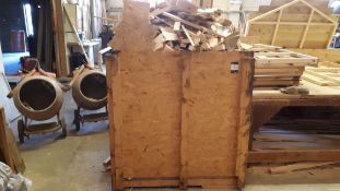 Large quantity of softwood/firewood to wooden stillage