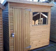 7ft x 5ft Pent roof shed. RRP £635. *Purchaser responsible for dismantling and removal