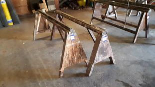 Pair of wooden trestles