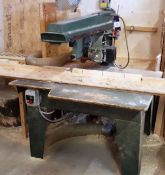 Wadkin Bursgreen BRA350 radial arm saw, Serial number 79708. *To be disconnected by qualified