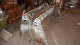 Pair of wooden trestles