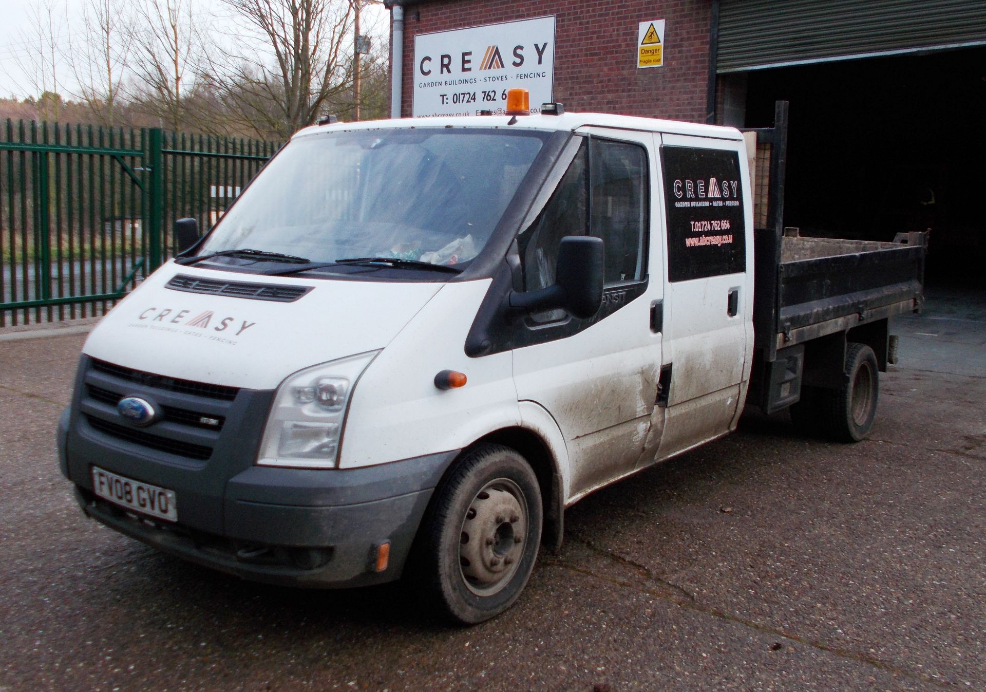 Ford Transit 350 Double Cab Tipper, Registration FV08 GVO, odometer reading at time of catalogue - Image 7 of 12